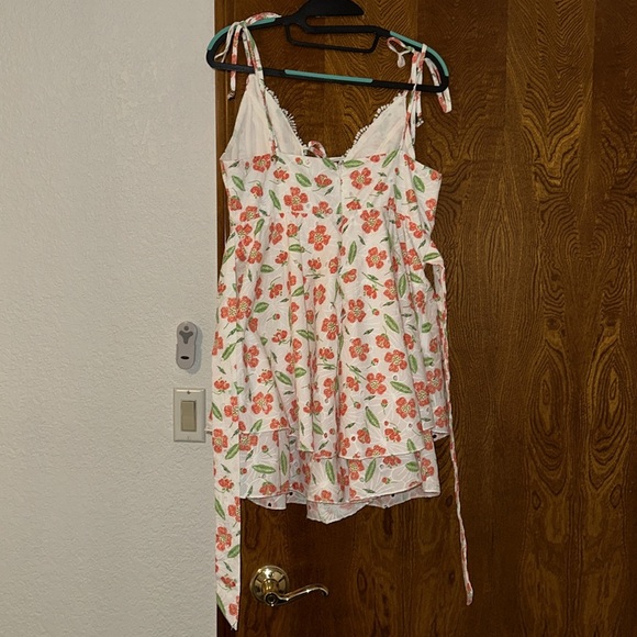 BerryGo Women's Floral Mini Eyelet Romper - Picture 11 of 13